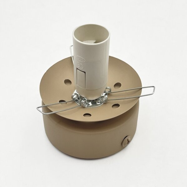 Plafoniera ELIAS 1xE14/5W/230V, diam. 13 cm, beige/bianco