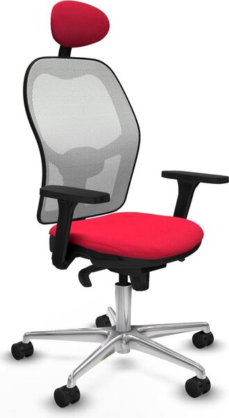 Sedia da ufficio con poggiatesta Piqueras y Crespo 3D086N1 Rosso