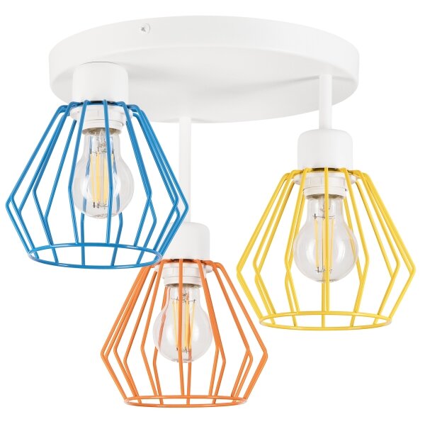 Lampadario da soffitto AUDREY 3xE27/60W/230V multicolore