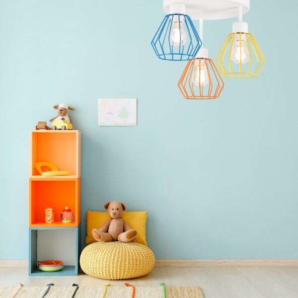 Lampadario da soffitto AUDREY 3xE27/60W/230V multicolore