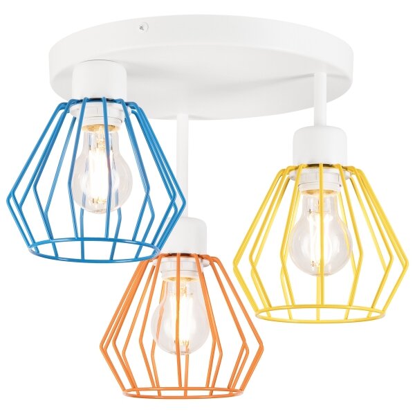 Lampadario da soffitto AUDREY 3xE27/60W/230V multicolore