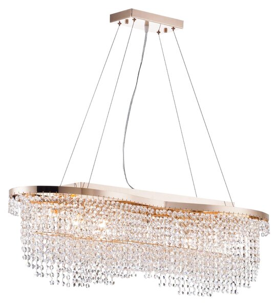 Lampadario Diamant Crystal in Metallo Toils Oro