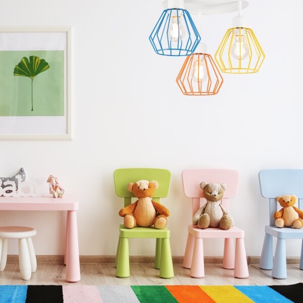 Lampadario da soffitto AUDREY 3xE27/60W/230V multicolore