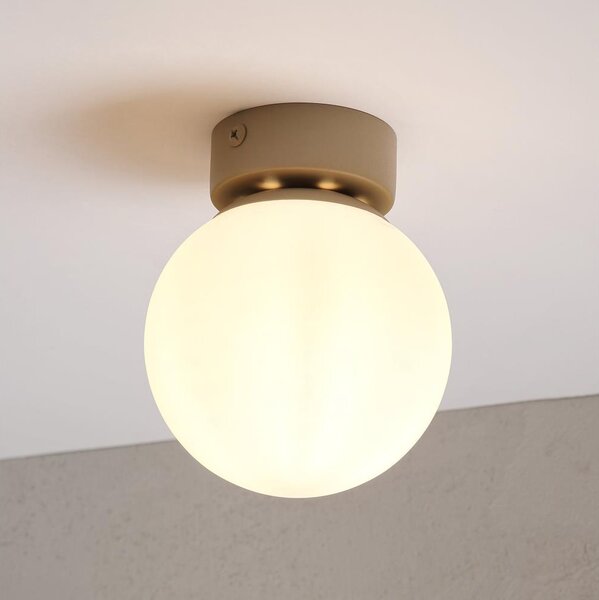 Plafoniera ELIAS 1xE14/5W/230V, diam. 13 cm, beige/bianco