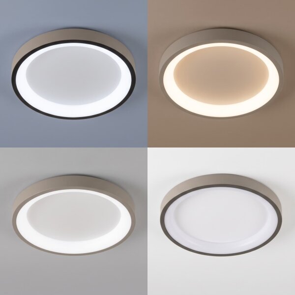 BRILAGI - Plafoniera LED dimmerabile FALCON SLIM LED/42W/230V bianco/beige + con telecomando