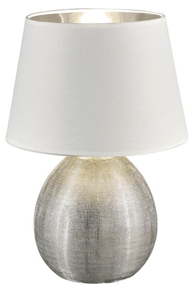 Lampada tavolo da Interno E27 in Vetroceramica Argento