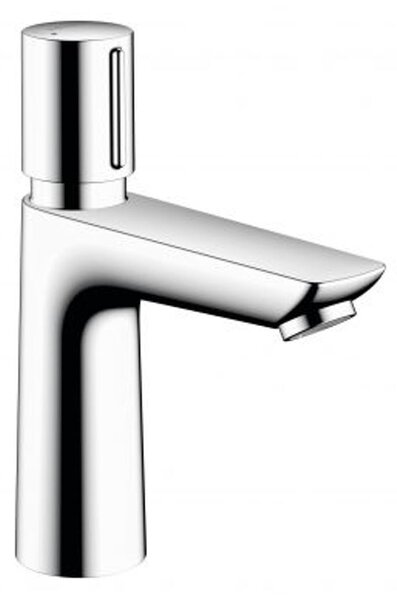 Hansgrohe Talis E Mitigeur de lavabo à fermeture automatique, ComfortZone110, avec réglage de température, saillie 111mm, chromé, 71718000, 71718000