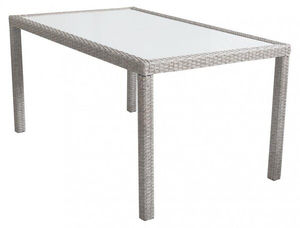 Tavolo Azore 150x90 cm in Wicker Grigio