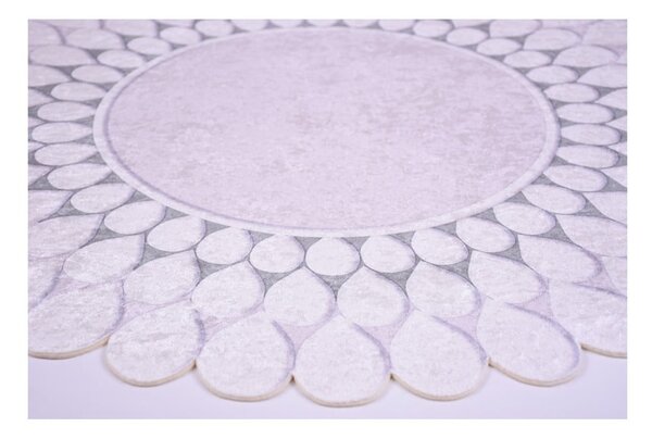 Tappeto grigio Zinno , ⌀ 80 cm Yesil - Vitaus