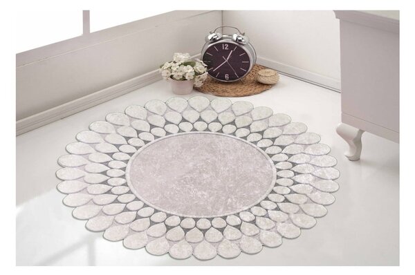 Tappeto grigio Zinno , ⌀ 80 cm Yesil - Vitaus