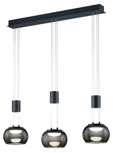 Lampada a Sospensione da Interno a LED in Alluminio Nero Opaco