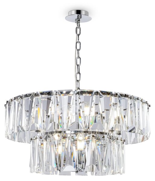 Lampada pendente Modern in Metallo Puntes Cromo