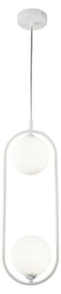 Lampada pendente Modern in Metallo Ring Bianco