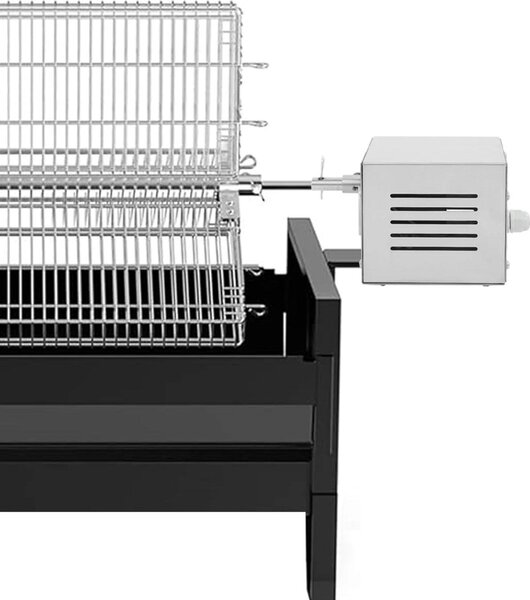 Motore elettrico per girarrosto per barbecue - 25 W CA 220 V 50 Hz - Spina UE - Acciaio inossidabile - Lunghezza dell'albero 5 cm - Bianco