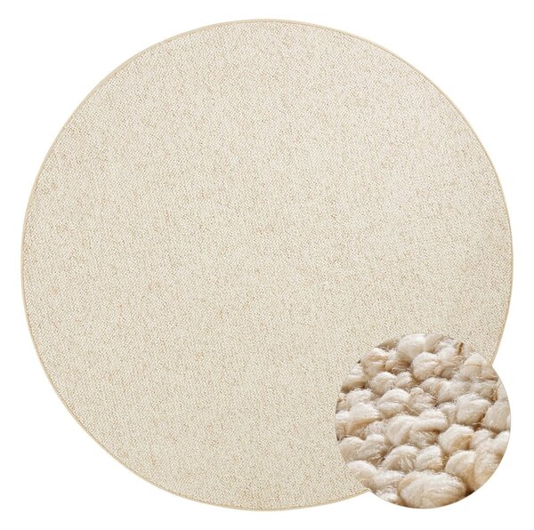 Tappeto rotondo crema ø 133 cm Wolly - BT Carpet