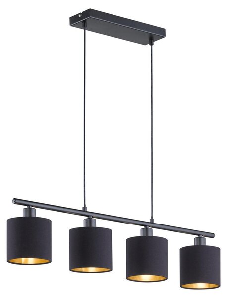 Lampada a Sospensione da Interno E14 in Metallo Nero Opaco