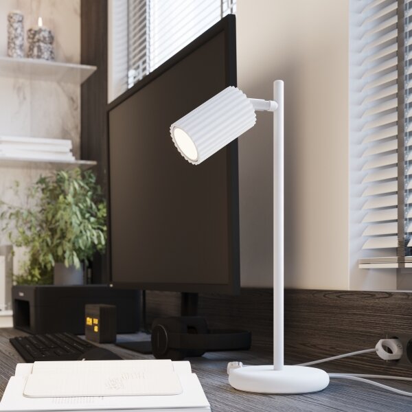 Sollux SL.1548 - Lampada da tavolo KARBON 1xGU10/10W/230V bianco
