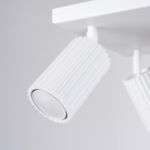 Sollux SL.1545 - Faretto KARBON 4xGU10/10W/230V bianco