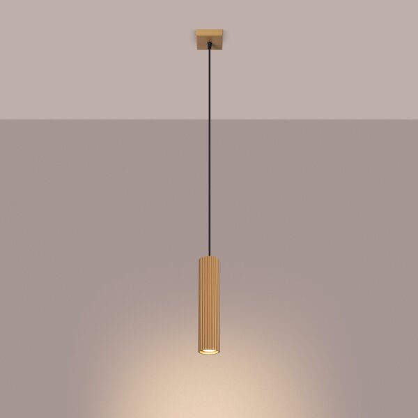Sollux SL.1554 - Lampadario a sospensione con filo KARBON 1xGU10/10W/230V oro