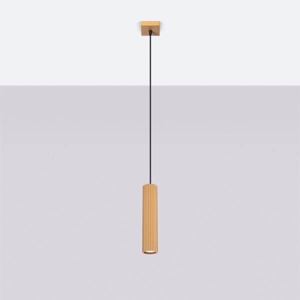 Sollux SL.1554 - Lampadario a sospensione con filo KARBON 1xGU10/10W/230V oro