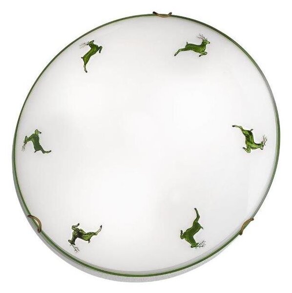 Kolarz 731.12.4.100-Plafoniera NONNA 2xE27/60W/230V pr.40 cm cervo verde