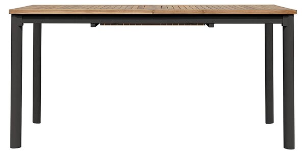 Tavolo da Giardino Allungabile 150-210x90x74 cm in Alluminio Antracite Piano in Teak