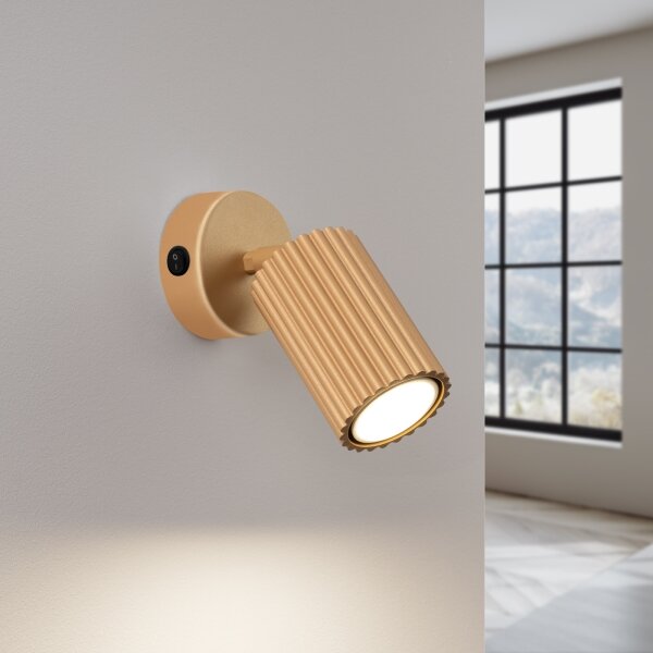 Sollux SL.1560 - Faretto da parete KARBON 1xGU10/10W/230V oro