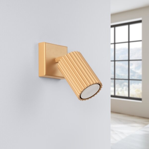 Sollux SL.1559 - Faretto da parete KARBON 1xGU10/10W/230V oro