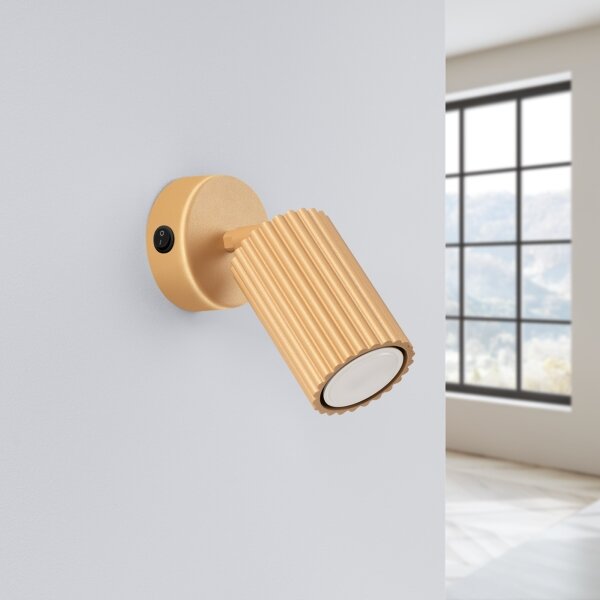 Sollux SL.1560 - Faretto da parete KARBON 1xGU10/10W/230V oro