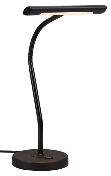 Lampada da Tavolo da Interno a LED in Metallo Nero Opaco