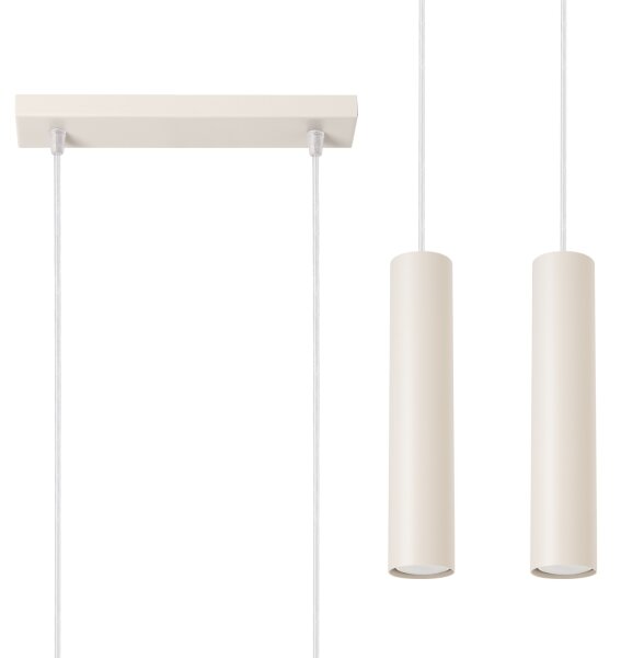 Sollux SL.1480 - Lampadario a sospensione con filo LAGOS 2xGU10/10W/230V color crema