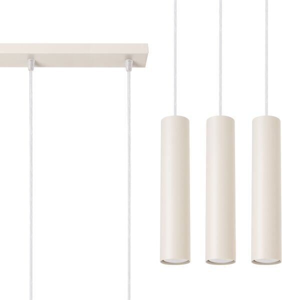 Sollux SL.1481 - Lampadario a sospensione con filo LAGOS 3xGU10/10W/230V color crema