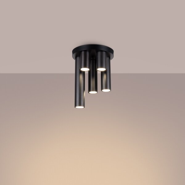 Sollux SL.1467 - Faretto LAGOS 5xGU10/10W/230V nero