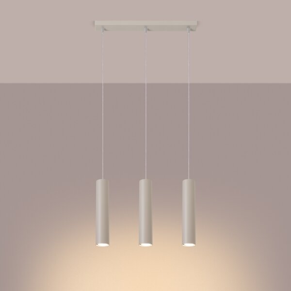 Sollux SL.1481 - Lampadario a sospensione con filo LAGOS 3xGU10/10W/230V color crema