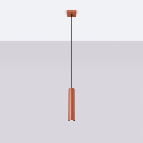 Sollux SL.1489 - Lampadario a sospensione con filo LAGOS 1xGU10/10W/230V rosso