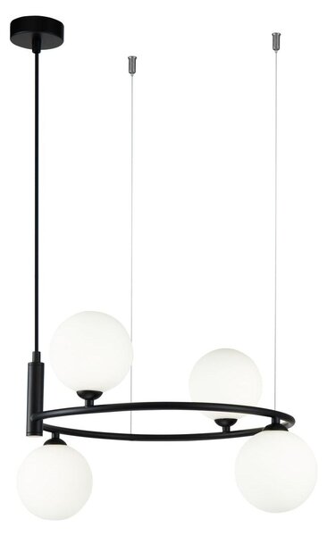 Lampada pendente Modern in Metallo Ring Nero