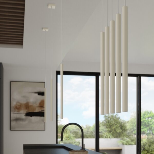 Sollux SL.1512 - Lampadario a sospensione con filo PASTELO 1xG9/8W/230V color crema