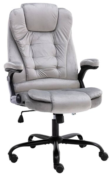 VidaXL Sedia da ufficio in velluto grigio chiaro