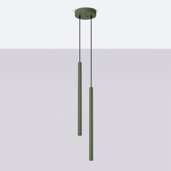 Sollux SL.1519 - Lampadario a sospensione con filo PASTELO 2xG9/8W/230V verde