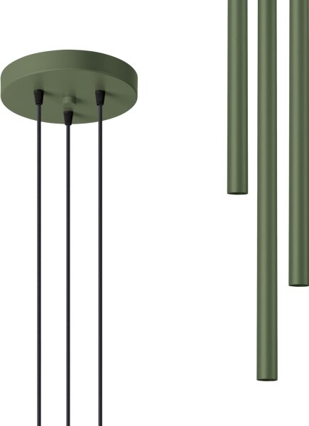 Sollux SL.1521 - Lampadario a sospensione con filo PASTELO 3xG9/8W/230V verde