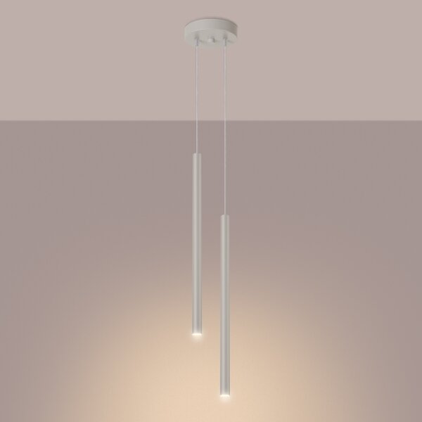 Sollux SL.1513 - Lampadario a sospensione con filo PASTELO 2xG9/8W/230V color crema