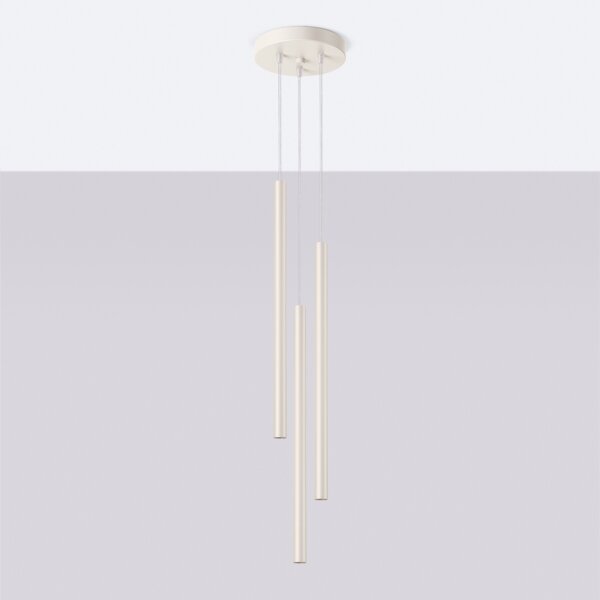 Sollux SL.1515 - Lampadario a sospensione con filo PASTELO 3xG9/8W/230V color crema