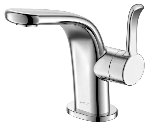 Miscelatore per lavabo con tappo a click-clack, modello CENTO, finitura cromata