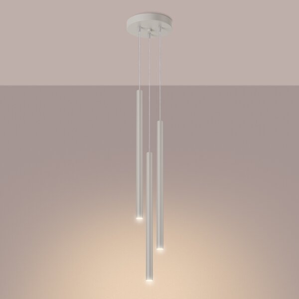 Sollux SL.1515 - Lampadario a sospensione con filo PASTELO 3xG9/8W/230V color crema