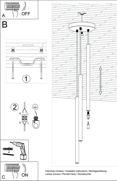 Sollux SL.1527 - Lampadario a sospensione con filo PASTELO 3xG9/8W/230V rosso