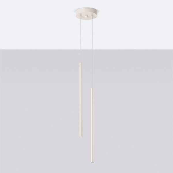 Sollux SL.1513 - Lampadario a sospensione con filo PASTELO 2xG9/8W/230V color crema