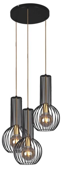 Lampadario moderno nero e oro Kaja ARVI K-4522