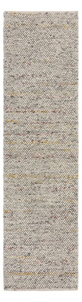 Passatoia in misto lana intrecciata a mano color crema 60x230 cm Minerals - Flair Rugs