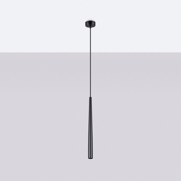 Sollux SL.1462 - Lampadario a sospensione con filo BLISS 1xG9/8W/230V nero