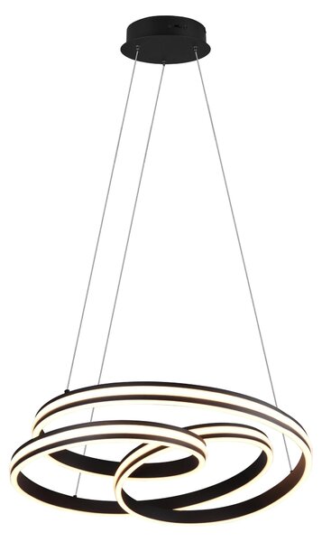 Lampada a Sospensione da Interno a LED in Metallo Nero Opaco